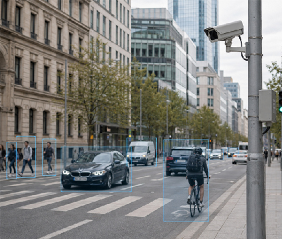 Continuous monitoring of crowds, queues, passages and facilities.