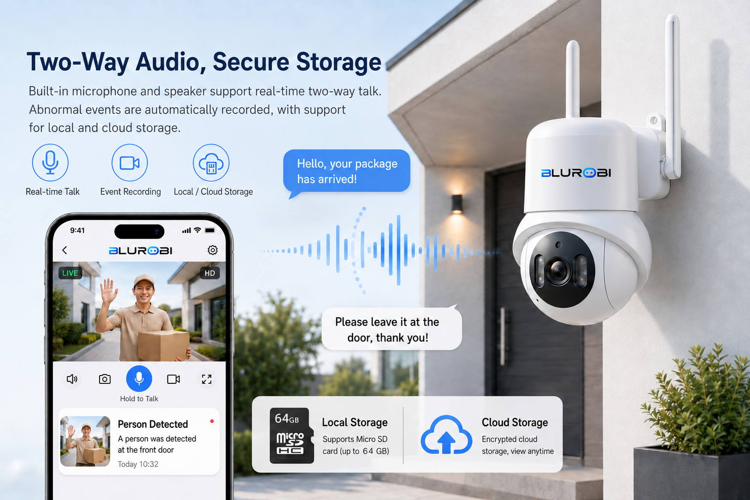 Two‑Way Audio & Event Recording Storage