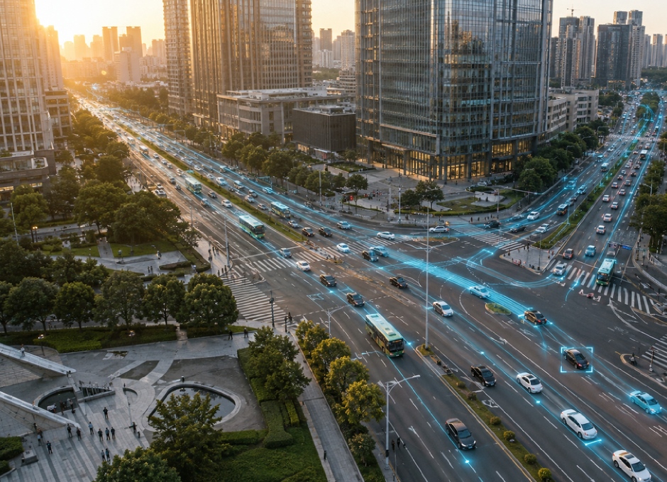 Smooth traffic flow across an intelligently monitored road corridor